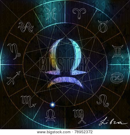 Libra astrological symbol