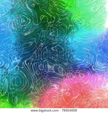 Abstract Colorful Texture In Blue, Green, Pink And Orange