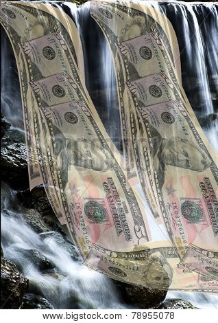 Money In A Waterfall