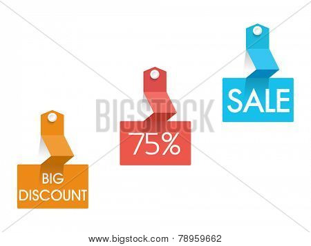 Big Discount sale tag, sticker and label. 