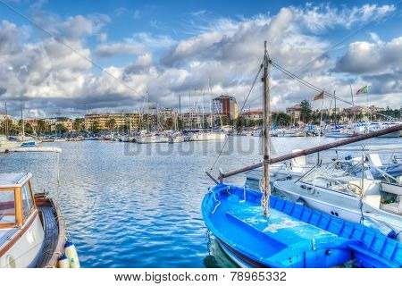 Wooden Boats In Alghero Harbor
