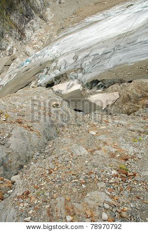 Glacier In Alps In Switzerland