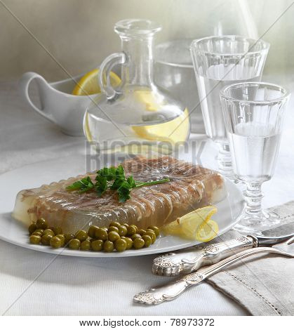 Still-life With A Jelly And Vodka