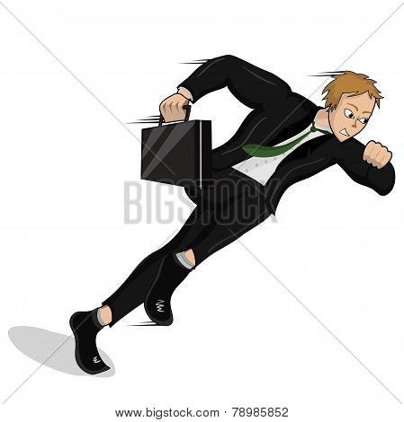 Running Businessman
