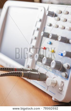 Closeup Of Professional Laboratory Oscillograph