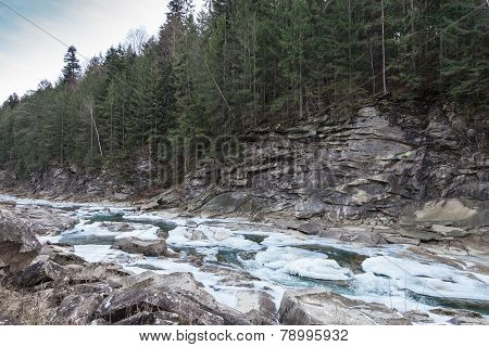 Winter Mountain River