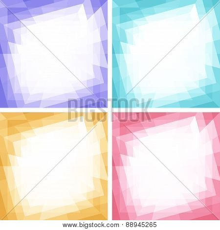 Set of Light Colorful Technology Frames