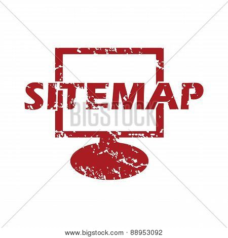 Red grunge sitemap logo