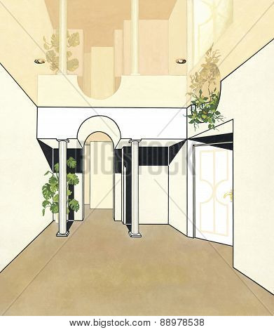 Stylish interior office space.