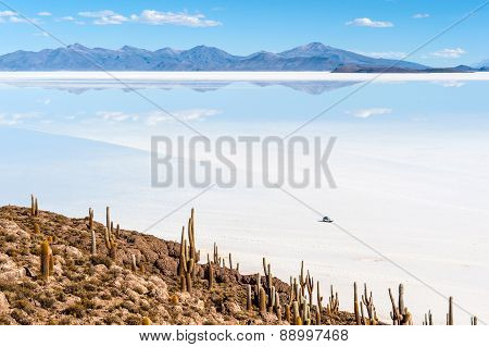 Isla De Pescadores, Salt Lake Uyuni In Bolivia
