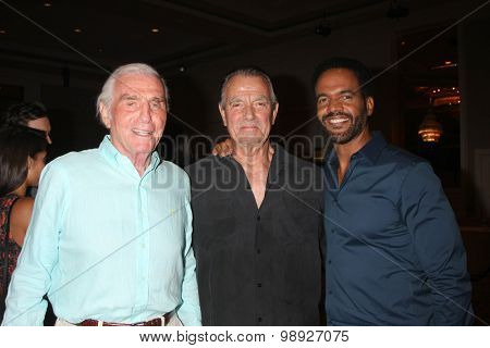LOS ANGELES - AUG 15:  Jerry Douglas, Eric Braeden, Kristoff St. John at the 