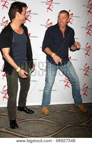 LOS ANGELES - AUG 15:  hristian LeBlanc, Sean Carrigan at the 