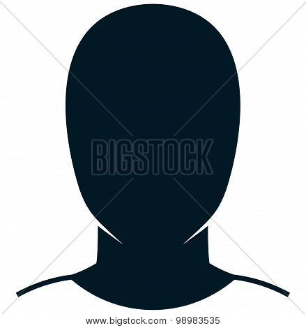 Vector Human Head Illustration Isolated On White
