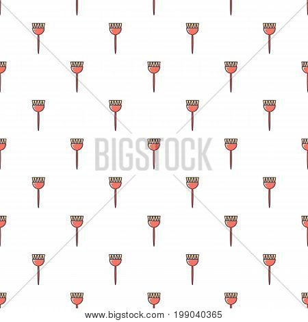 Hairdresser brush pattern in cartoon style. Seamless pattern vector illustration