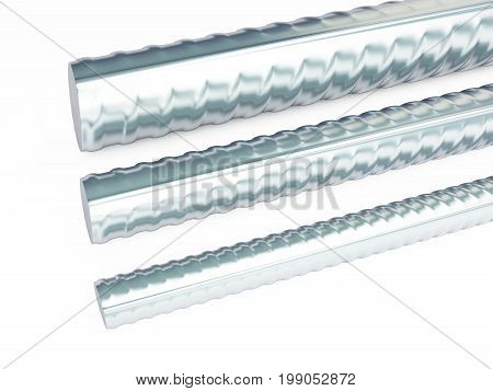 reinforcing steel. 3d Illustrations on a white background 3D rendering