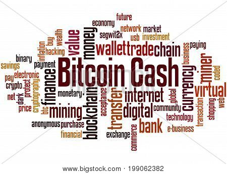 Bitcoin Cash - The New Digital Currency, Word Cloud Concept