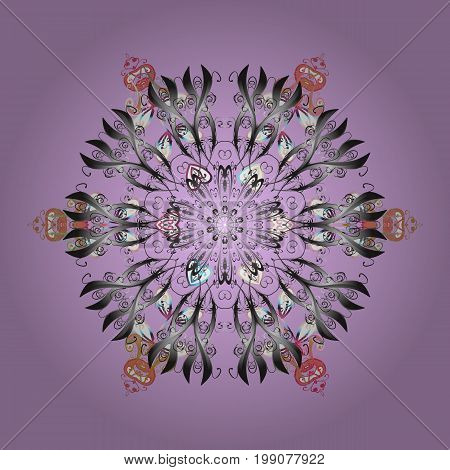 Vector Illustration. Snowflakes. Background. Christmas Cute Background With Snowflakes Abstract Back