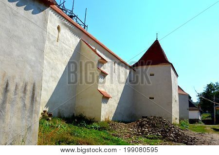 Old Fortified Medieval Saxon Church In Dirjiu, Transylvania