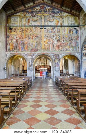 Santa Maria Degli Angioli Church At Lugano, Switzerland