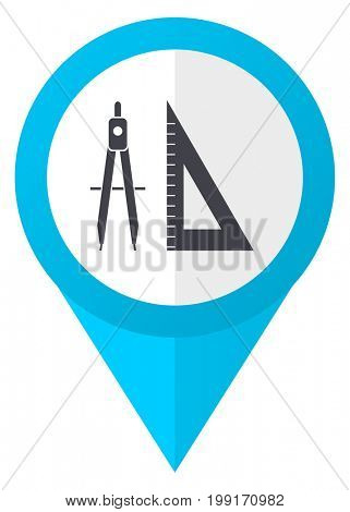 Learning blue pointer icon