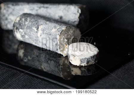 Studio Shot Of French Goat Cheese Saint Maure