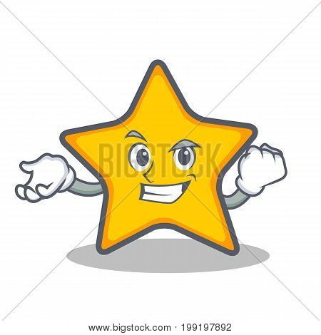 Successful star character cartoon style vector illustration