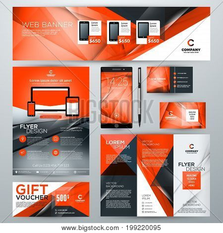Set Stationery Design Vector Photo Free Trial Bigstock