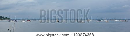 Sailboats In Keyport New Jersey