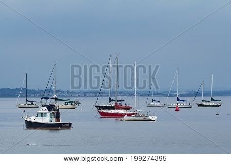 Sailboats In Keyport New Jersey