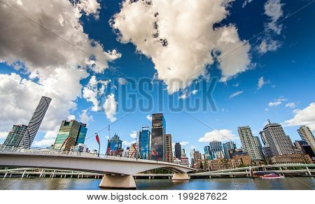 The Skyline of Brisbane in Queensland Australia