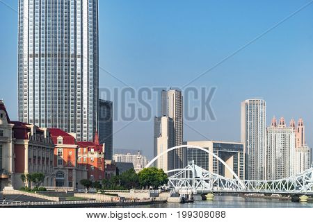 Jin wan plaza is one of the famous travel destinations in tianjin city.There are many modern skyscrapers and european styled architecture located on.