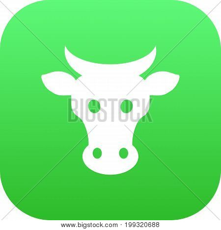 Vector Kine  Element In Trendy Style.  Isolated Cow Icon Symbol On Clean Background.