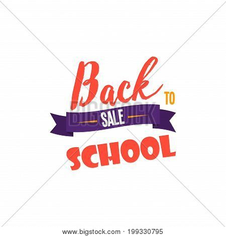 Back to school calligraphic designs label style elements sale clearance vector illustration. Back to school logo template design university banner text.