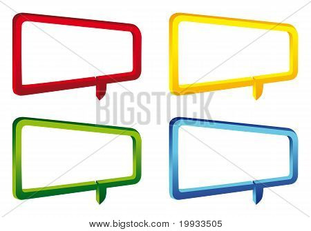 3D konuşma balonu seti