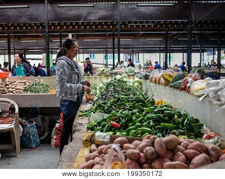 People At Rural Market In Thimphu, Bhutan