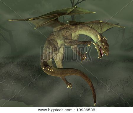 Dragão verde pântano