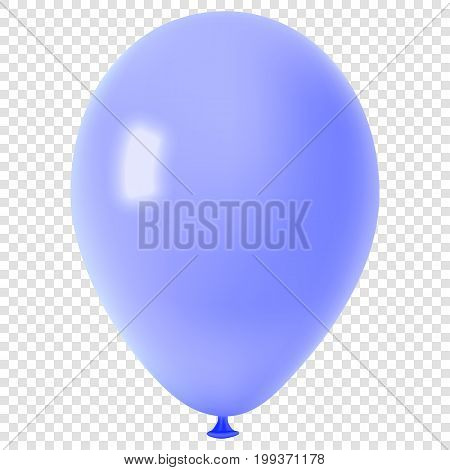Realistic colorful vector balloon, isolated on transparent background