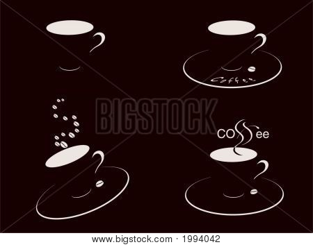 Kaffe koppar Braun.Eps