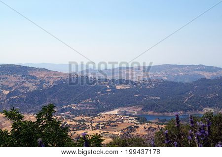 View from the top of Troodos Mountain in Cyprus.