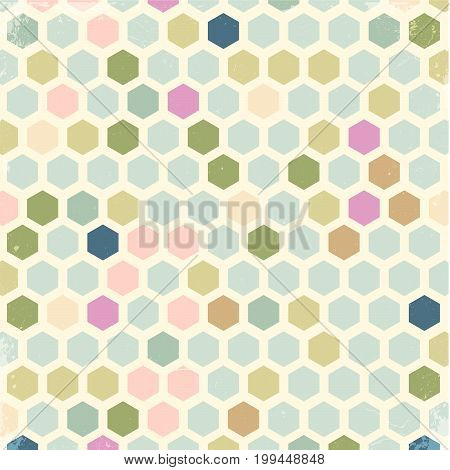 Vintage hexagon background EPS and Jpg file
