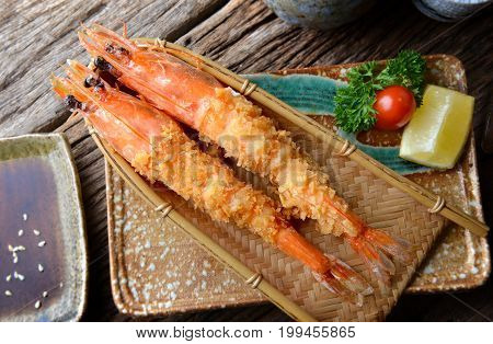 Deep Fried Shrimp In Japanese Style Or Ebi Furai.