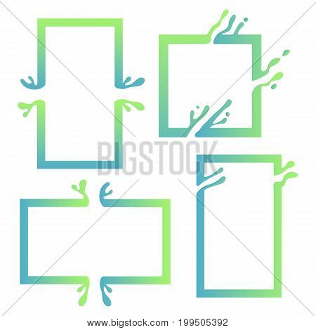 Vector illustration with abstract colorful square. Abstract splash, liquid shape. Background for poster, cover, banner, placard. Logo design