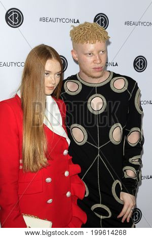 LOS ANGELES - AUG 12:  Larsen Thompson, Shaun Ross at the 5th Annual Beautycon Festival Los Angeles at the Los Angeles Convention Center on August 12, 2017 in Los Angeles, CA