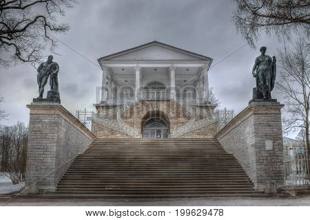 Cameron Gallery, St. Petersburg, Conceived by Empress Catherine II for walks and philosophical conversations and implemented by C. Cameron, the gallery is located on a hillside