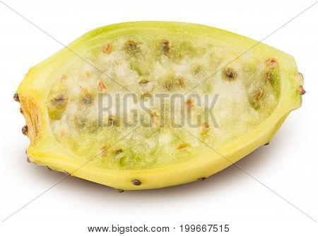 Prickly Pears, Opuntia, Indian Fig Isolated On White Background