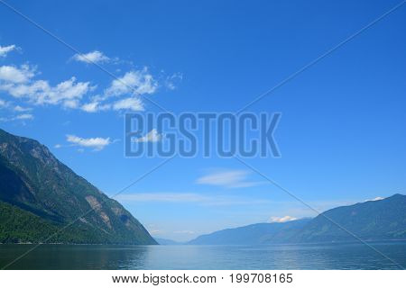 Teletskoe lake. Altai mountains, Siberia. Russia Panorama big size