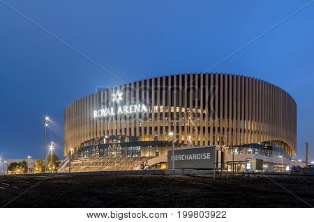 Copenhagen, Denmark - February 02, 2017: Exterior view of the new multipurpose indoor arena
