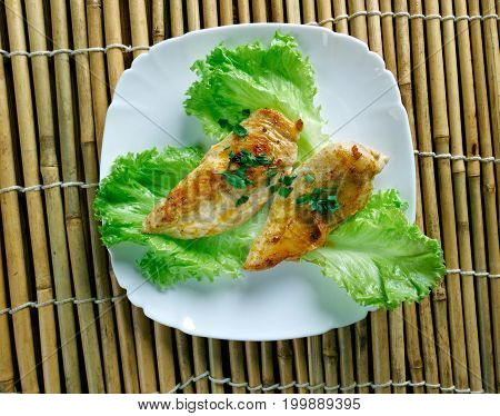 kekikli tavugu - Turkish thyme chicken close up traditional meal
