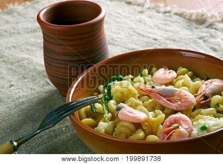 Fideua Seafood Dish.