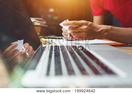 Young Man With Credit Card Holding On Hands For Shopping Product Lower Price Online Store With Mobil